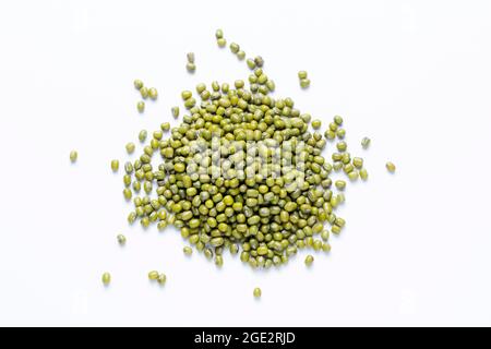 The mung bean alternatively known as the green gram, Vigna radiata, Satara, Maharashtra, India