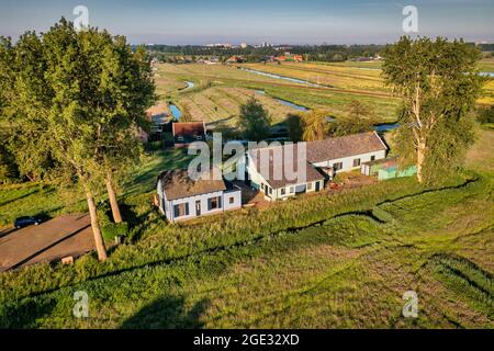 The Netherlands, Edam. Fort bij Kwadijk. Amsterdam Defence Line, UNESCO World Heritage Site. The engineer depot and fort watchman house are what remai Stock Photo