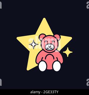 Children show RGB color icon for dark theme Stock Vector