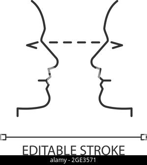 Eye contact concept icon. Nonverbal communication. Public speaking tips ...