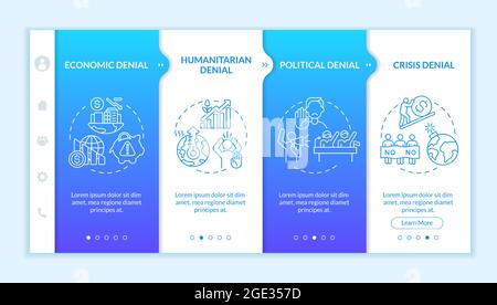 Global warming ignorance onboarding vector template Stock Vector