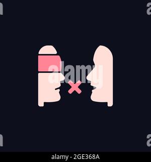 Biases RGB color icon for dark theme Stock Vector