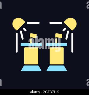 Political show RGB color icon for dark theme Stock Vector