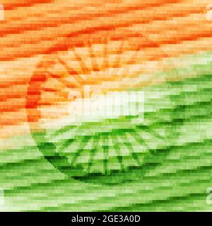 Indian tricolor flag theme independence day celebration card background ...