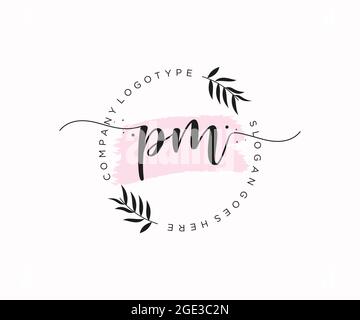Initial PM beauty monogram and elegant logo design, handwriting logo of  initial signature, wedding, fashion, floral and botanical with creative  template. 14597948 Vector Art at Vecteezy