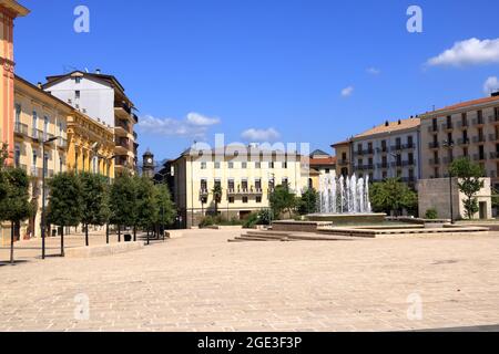 July 10 2021 Avellino, Italy: City View on the Piazza Liberta Place Stock Photo