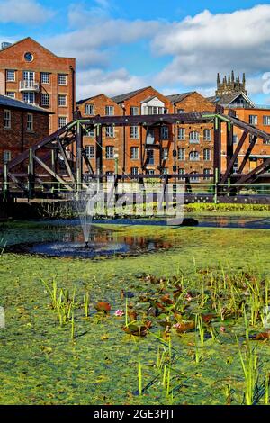 UK, West Yorkshire, Leeds, Victoria Quays Area with Minster in background. Stock Photo