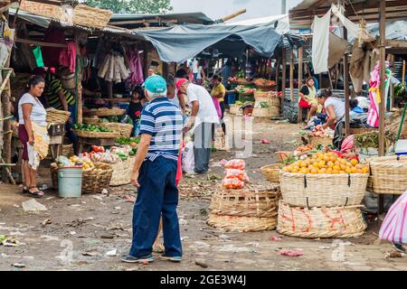 MASAYA, NICARAGUA - APRIL 30, 2016: View of Mercado Municipal Ernesto Fernandez in Masaya town, Nicaragua Stock Photo