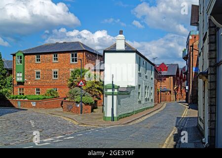 UK,West Yorkshire,Leeds, Dock Street and entrance to Victoria Quays Stock Photo