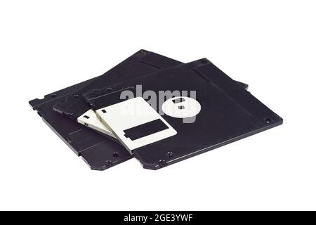 Floppy disks isolated on white background Stock Photo