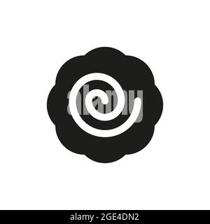 Narutomaki or kamaboko surimi vector filled icon Stock Vector