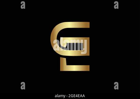 AE or EA basic alphabetic logo design Stock Vector