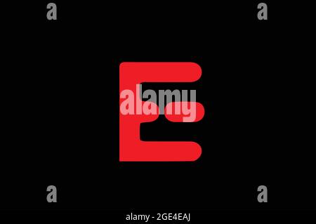 AE or EA basic alphabetic logo design Stock Vector