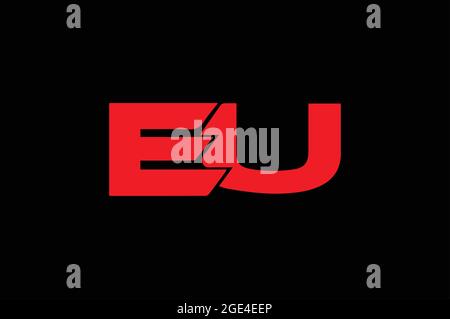 AE or EA basic alphabetic logo design Stock Vector