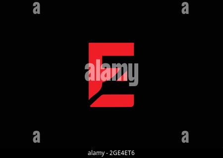 AE or EA basic alphabetic logo design Stock Vector