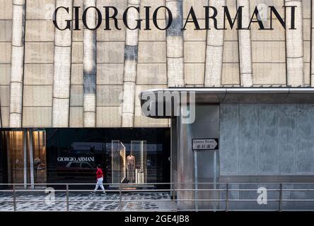 The Italian luxury fashion brand Giorgio Armani store seen in Hong