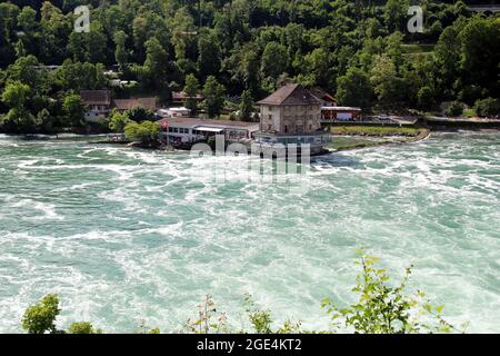 Rhine falls in Schaffhausen, Switzerland Stock Photo