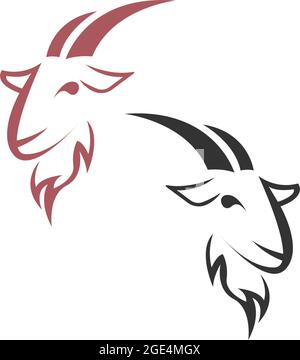 Goat icon logo vector design template illustration Stock Vector