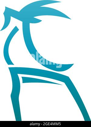 Goat icon logo vector design template illustration Stock Vector