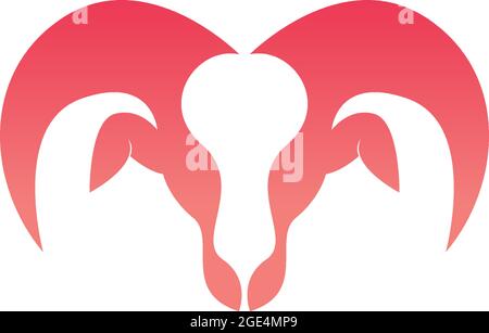 Goat icon logo vector design template illustration Stock Vector