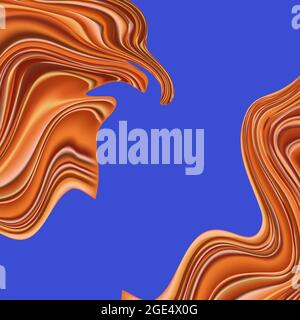 vector background image. Conceptual illustration of the canyon, its layering over time in a flat format Stock Vector