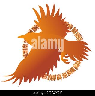 Vector image of silhouettes of birds in flight Stock Vector