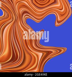 vector background image. Conceptual illustration of the canyon, its layering over time in a flat format Stock Vector