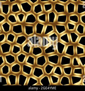 Vector image of a black background with a golden mesh over it. Art deco style. EPS 10 Stock Vector