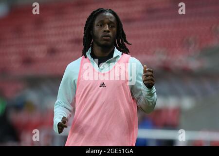 SUNDERLAND, UK. AUGUST 16TH during the PL 2 Division 2 match between Sunderland and Fulham at the Stadium Of Light, Sunderland on Monday 16th August 2021. (Credit: Will Matthews | MI News) Credit: MI News & Sport /Alamy Live News Stock Photo