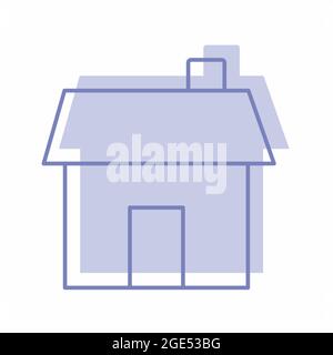 Vector Graphic of House - Twins Style - simple illustration. Editable stroke. Design template vector.outline style design.Vector graphic illustration Stock Vector