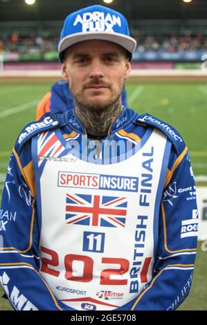 MANCHESTER, UK. AUGUST 16TH Lewis Kerr during the Sports Insure British Speedway Finals at the National Speedway Stadium, Manchester on Monday 16th August 2021. (Credit: Ian Charles | MI News) Credit: MI News & Sport /Alamy Live News Stock Photo
