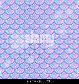 Pearlescent mermaid scales seamless pattern  illustration Stock Vector