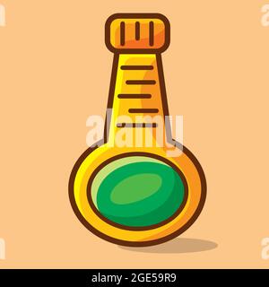 yellow mayonnaise bottle isolated cartoon  vector illustration in flat style Stock Vector