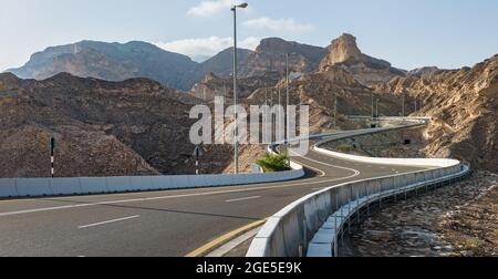 Road to Jebel Hafeet Stock Photo