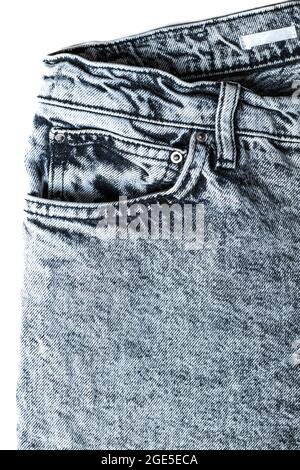 Blue Denim jeans texture. Denim background texture for design. Canvas denim texture. Blue denim that can be used as background Stock Photo