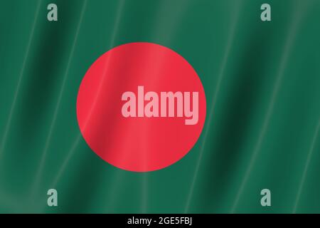 bangladesh flag, 3d render,8K Stock Photo