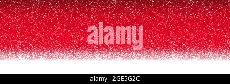 vector file with beautiful falling snow flakes on red colored background Stock Vector