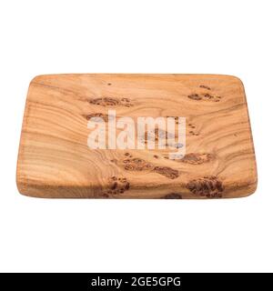 Isolated wooden chopping board Stock Photo