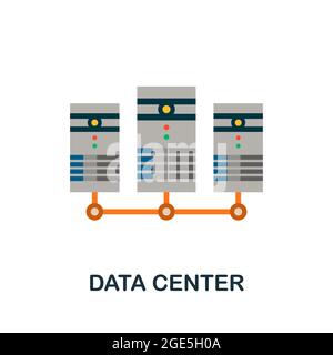 Data Center icon. Flat sign element from data analytics collection. Creative Data Center icon for web design, templates, infographics and more Stock Vector