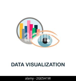 Data Visualization icon. Flat sign element from data analytics collection. Creative Data Visualization icon for web design, templates, infographics Stock Vector