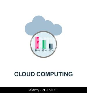 Cloud Computing icon. Flat sign element from data analytics collection. Creative Cloud Computing icon for web design, templates, infographics and more Stock Vector