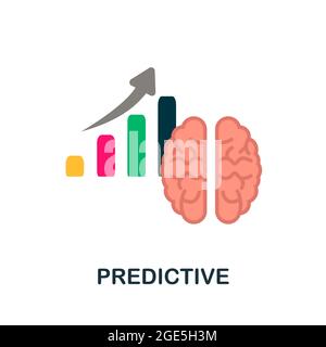 Predictive icon. Flat sign element from data analytics collection. Creative Predictive icon for web design, templates, infographics and more Stock Vector