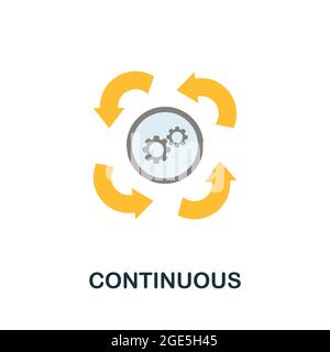 Continuous icon. Flat sign element from data analytics collection. Creative Continuous icon for web design, templates, infographics and more Stock Vector