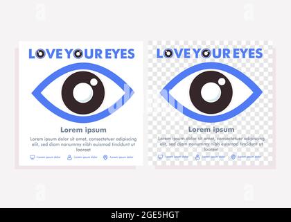 world sight day social media post template. social media post for eye health campaign design concept Stock Photo