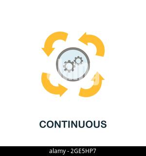 Continuous icon. Flat sign element from data analytics collection. Creative Continuous icon for web design, templates, infographics and more Stock Vector