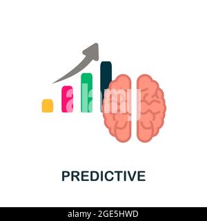 Predictive icon. Flat sign element from data analytics collection. Creative Predictive icon for web design, templates, infographics and more Stock Vector