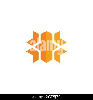 plus medical arrows geometric shadow logo vector Stock Vector