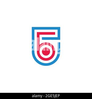 letter be emblem thin line geometric logo vector Stock Vector