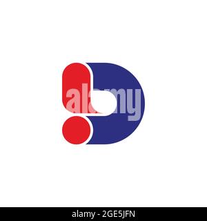 letter d exclamation simple logo vector Stock Vector