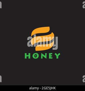 twist honey comb geometric simple logo vector Stock Vector